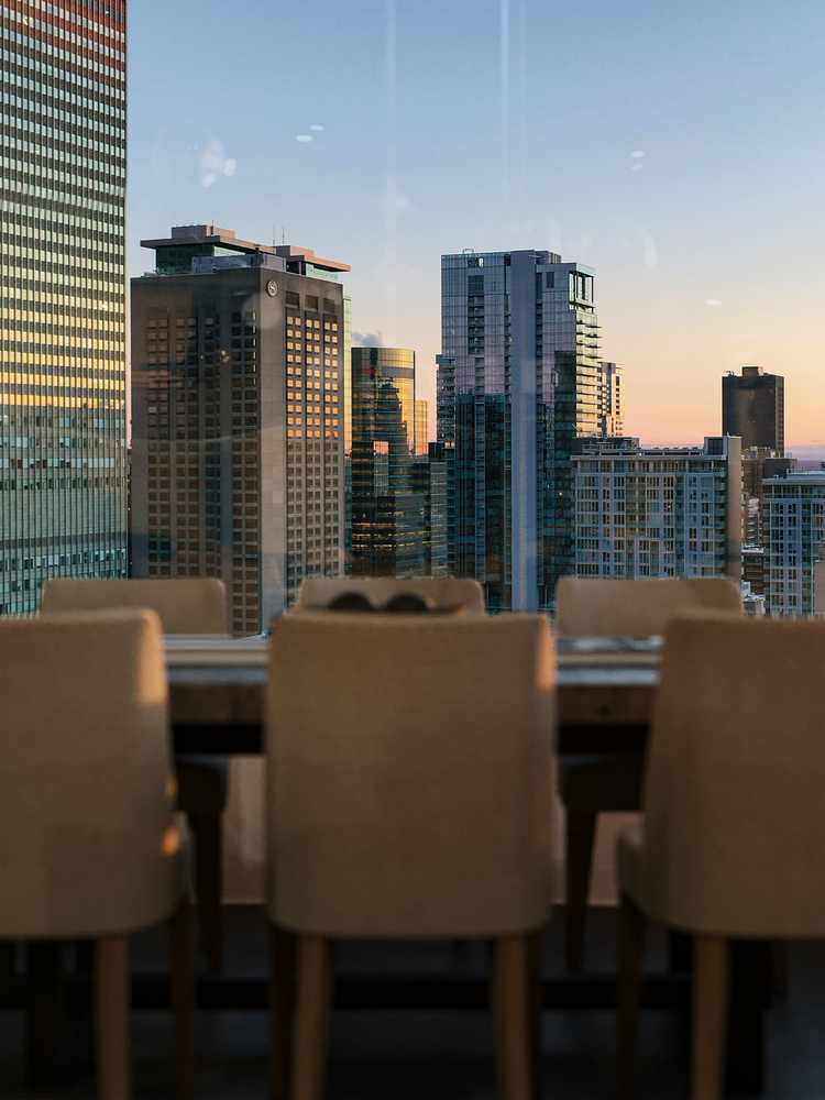 Vue panoramique des condos Mansfield