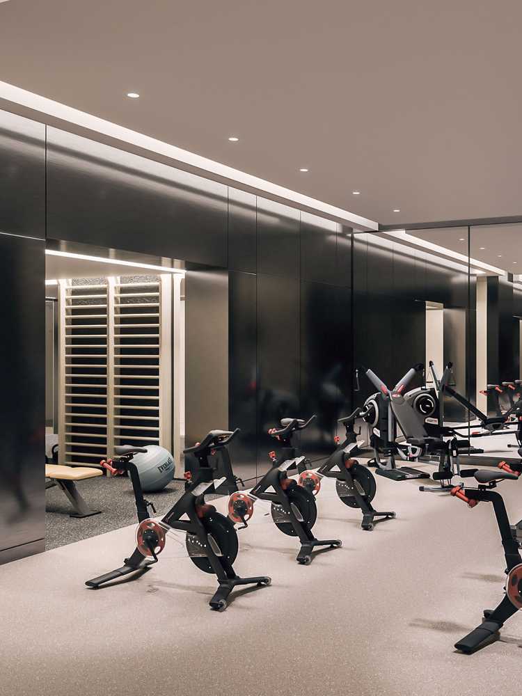 Salle d'entrainement pour condos de prestige à Montréal